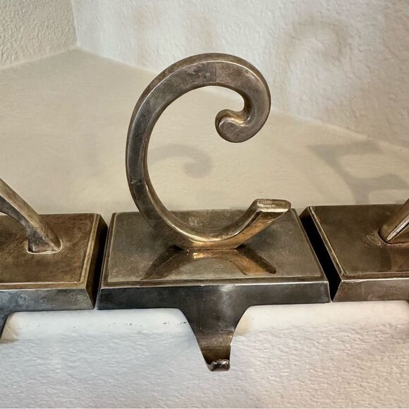 Pottery PEACE Christmas Stocking Holders - Picture 5 of 6